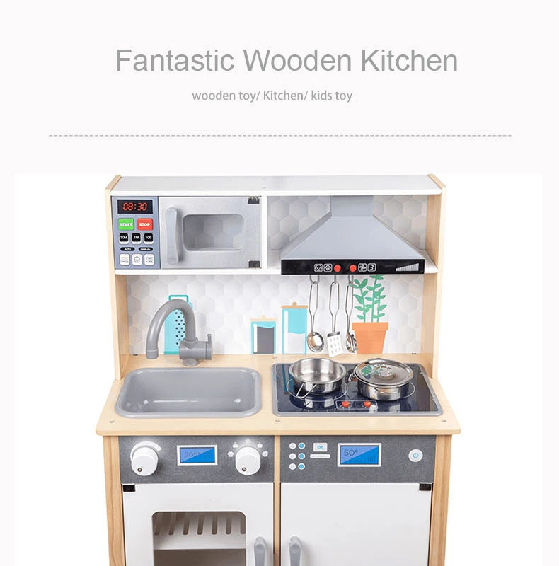 Fantastic Wooden Kitchen Electronic Stove Wooden Toy