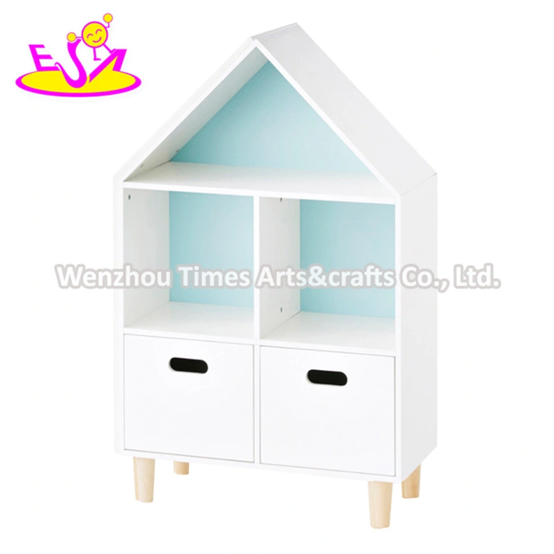 2020 Hot Sale White Wooden Kids Book Shelves with Customize W08c300