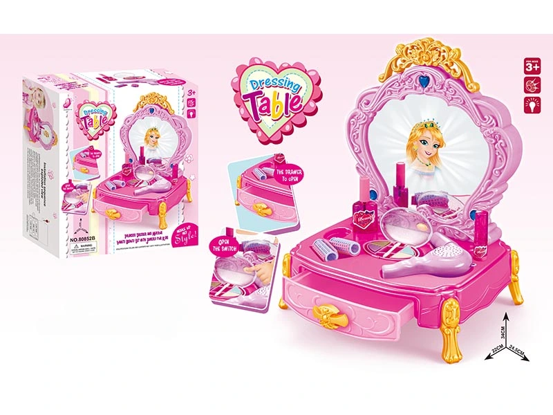 Luxury Pretend Play Toy Kids Makeup Toys Dressing Table for Girl